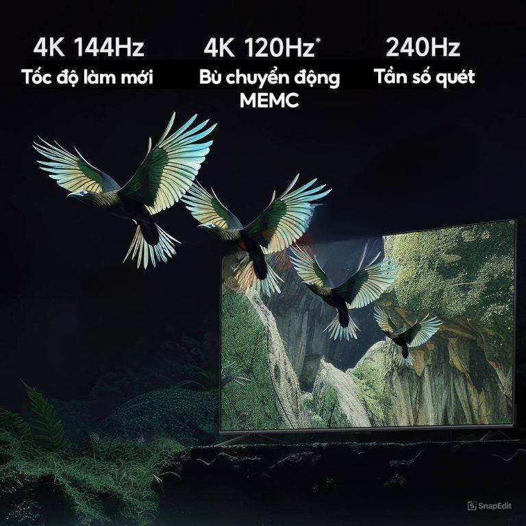 Màn hình có tần số quét lên tới 240Hz