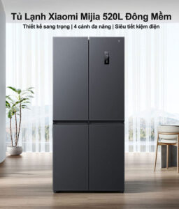 Tủ lạnh Xiaomi 520 lít với thiết kế 4 cửa sang trọng, hiện đại
