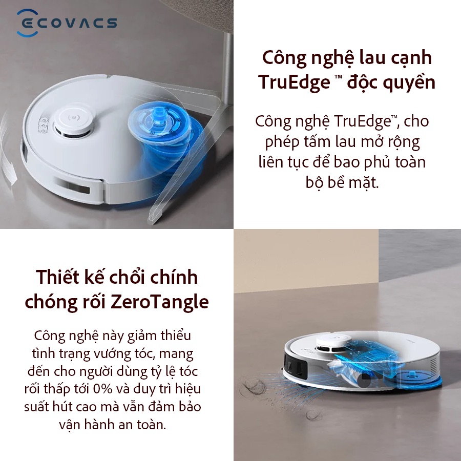 Công nghệ TruEdge™ của Deebot T30S Pro